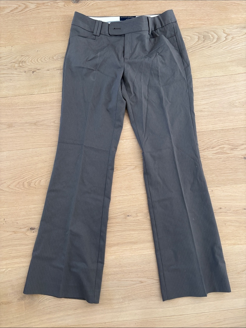 Ann Taylor grey pinstripe pants